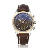 Breitling Transocean Chronograph 43 steel rose gold brown 2014 box + papers