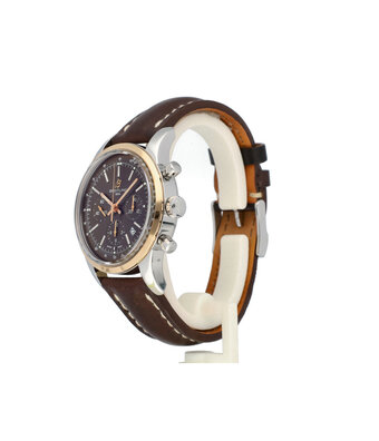 Breitling Transocean Chronograph 43 steel rose gold brown 2014 box + papers