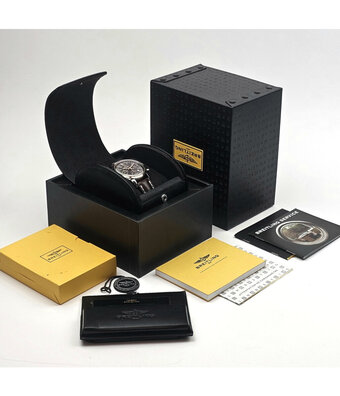 Breitling Transocean Chronograph 43 steel rose gold brown 2014 box + papers