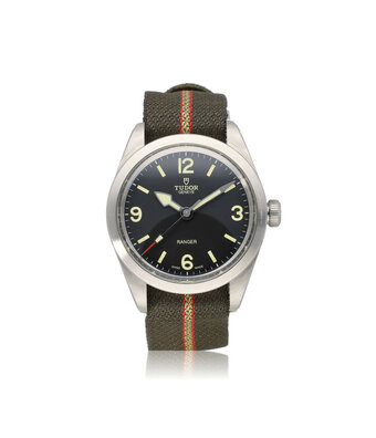 Tudor Ranger  39 steel black domed canvas 2024 box + papers