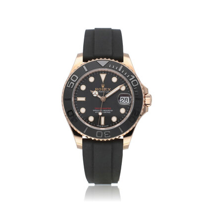 Yacht-master 37 rose gold medium - midsize Oysterflex / rubber 2023 box + papers