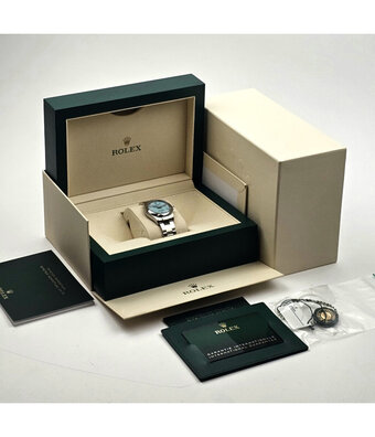 Rolex Oyster Perpetual 31 steel Tiffany - turquoise - white tag 2025 box + papers
