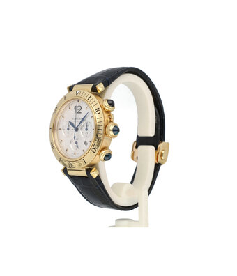 Cartier Pasha de Cartier  41 yellow gold silver - OPEN DATE - ref. 4362 box + papers