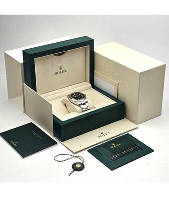 Rolex Air-king 40 steel black domed Oyster 2024 box + papers