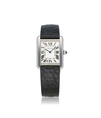 Cartier Tank Solo Small 2018 box + papers | steel SM - small quartz - leather strap | ref. W520000