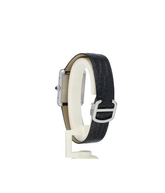 Cartier Tank Solo Small 2018 box + papers | steel SM - small quartz - leather strap | ref. W520000