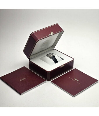 Cartier Tank Solo Small 2018 box + papers | steel SM - small quartz - leather strap | ref. W520000