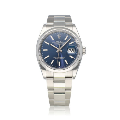 Datejust 36 blue Oyster 2024 box + papers | domed steel