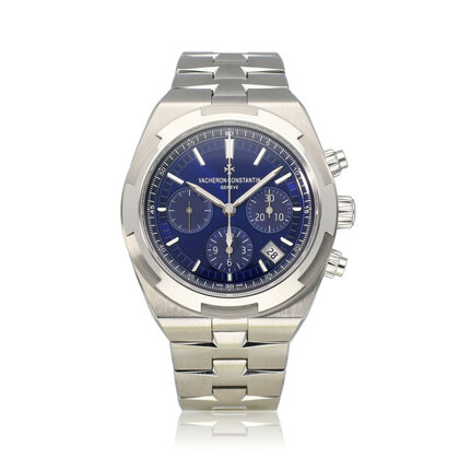 Overseas Chronograph 43 2023 box + papers | steel blue chronograph