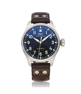 IWC Big Pilot's Watch  43 steel black brown 2022 box + papers