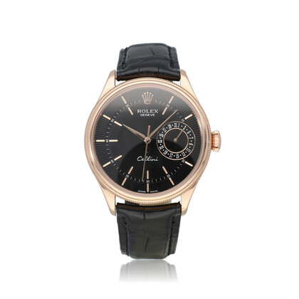 Cellini Date 39 rose gold black 2017 box + papers