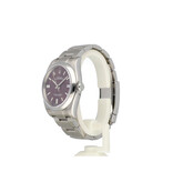 Rolex Oyster Perpetual 36 red grape 2018 + papers | steel Oyster