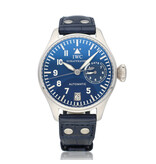 IWC Big Pilot's Watch Automatic 7 days Power Reserve  platinum blue limited box + papers | OPE