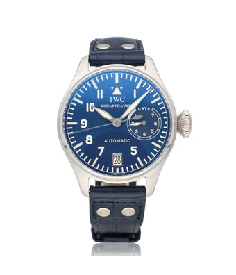 IWC Big Pilot's Watch Automatic 7 days Power Reserve  platinum blue limited box + papers | OPE