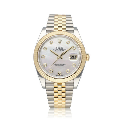 Datejust 41 MOP / pearl diamond 2021 + papers | Jubilee steel - gold