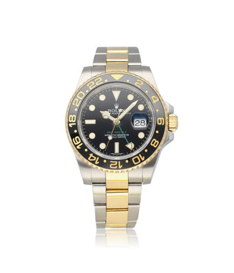 Rolex GMT-Master II 40 2014 + papers | steel - yellow gold green black ceramic Oyster