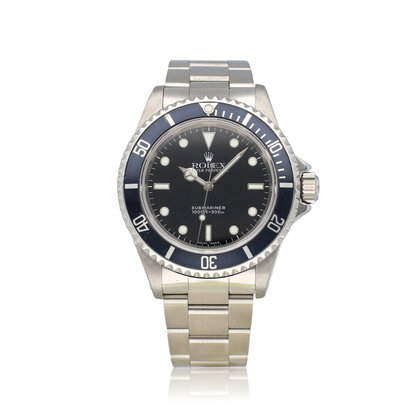 Submariner No Date 40 steel black A-serial 1999 + box | NEW ROLEX SERVICE