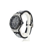 Hublot Big Bang Chronograph Broderie Steel Diamonds 41 steel black broderie diamond 2016 box + pa