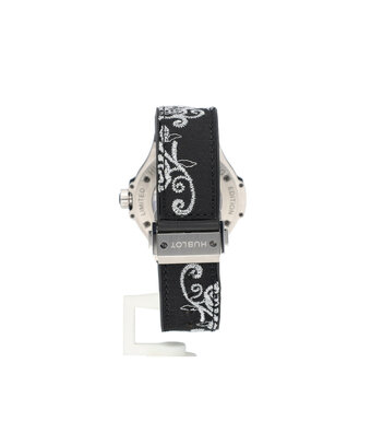 Hublot Big Bang Chronograph Broderie Steel Diamonds 41 steel black broderie diamond 2016 box + pa