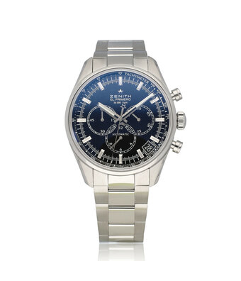 Zenith El Primero 36'000 VPH 42 2021 box + papers | steel black BRACELET + STRAP