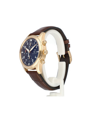 IWC Pilot's Watch Chronograph Automatic 42 yellow gold black 2012 box + papers