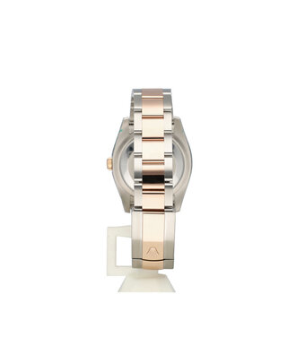 Rolex Datejust 36 steel - rose gold black roman Oyster 2017 B+P | NEW ROLEX SERVICE