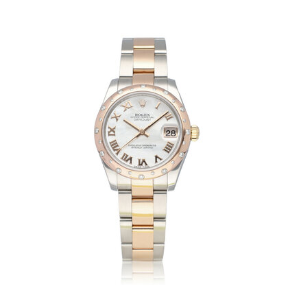 Datejust 31 NEW ROLEX SERVICE - 2010 B+P | steel - gold MOP - pearl diamond