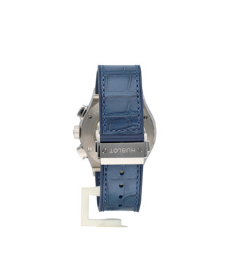 Hublot Classic Fusion Titanium Blue Chronograph 45 2016 + papers | NEW HUBLOT STRAP