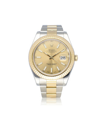 Rolex Datejust II 41 2008 + papers | steel - yellow gold champagne Oyster