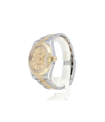 Rolex Datejust II 41 2008 + papers | steel - yellow gold champagne Oyster