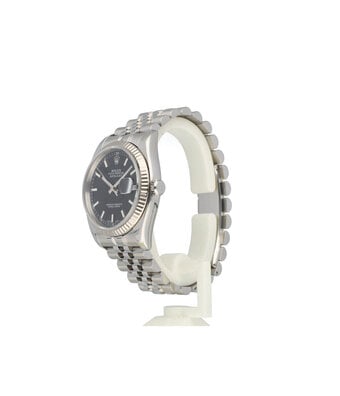 Rolex Datejust 36 steel - white gold black index roulette date Jubilee D-serial - 2005