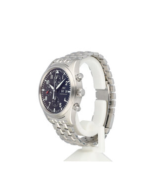 IWC Pilot's Watch Chronograph Automatic 42 steel black day-date chrono - IN PERFECT CONDITION