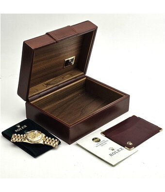 Rolex Day-Date 36 bark 1988 box + papers | yellow gold champagne diamond President