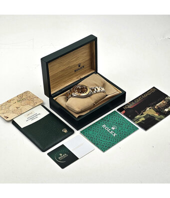 Rolex GMT-Master II 40 NEW ROLEX SERVICE | Tiger Eye 1993 B+P | steel - yellow gold Oyster