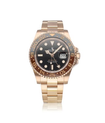 Rolex GMT-Master II 40 rose gold rootbeer 2021 Oyster box + papers