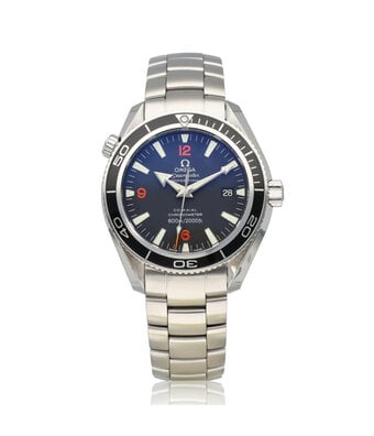 Omega Seamaster Planet Ocean 45 steel black - orange helium escape valve