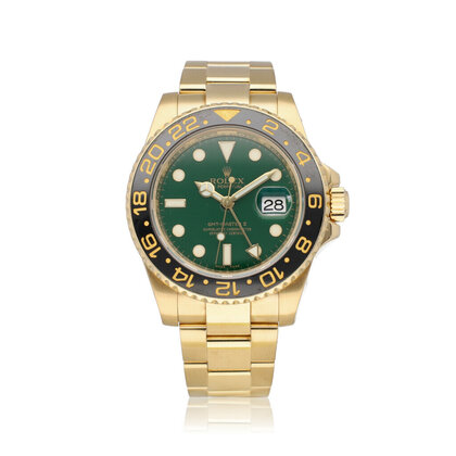 GMT-Master II 40 money green 2006 + box | yellow gold ceramic