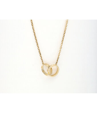 Cartier Love necklace  420 necklace - yellow gold 18 diamonds 2023 box + papers