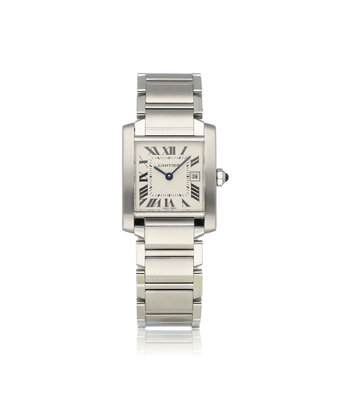 Cartier Tank Française SM 2005 + papers | steel - gold medium