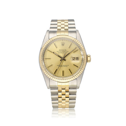 Datejust 36 steel gold champagne Jubilee 1986 + papers