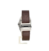 Cartier Santos de Cartier 100  NEW CARTIER ALLIGATOR STRAP | steel silver roman