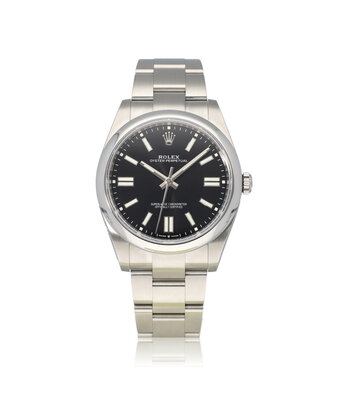 Rolex Oyster Perpetual 41 steel black domed Oyster 2024 box + papers