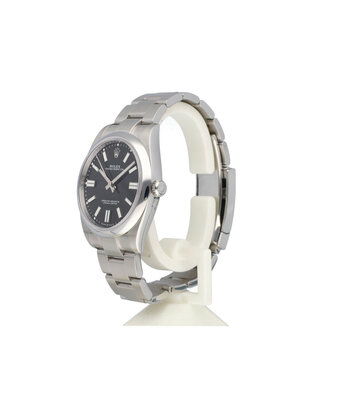 Rolex Oyster Perpetual 41 steel black domed Oyster 2024 box + papers