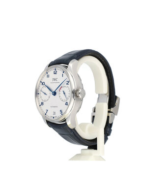 IWC Portugieser Automatic 42 2025 box + papers | steel silver black leather