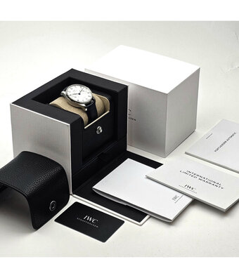 IWC Portugieser Automatic 42 2025 box + papers | steel silver black leather