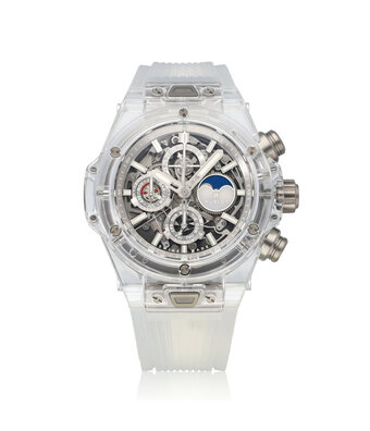 Hublot Big Bang Unico Sapphire Perpetual Calendar 45 Sapphire skeleton box + papers