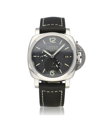 Panerai Luminor 3 Days GMT Automatic Acciaio  2020 box + papers | steel black