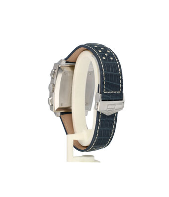 TAG Heuer Monaco Chronograph  NEW TAG HEUER STRAP | steel blue - red - McQueen