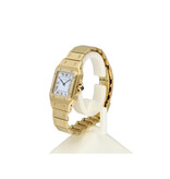 Cartier Santos de Cartier Galbée 34,8 automatic yellow gold white + box