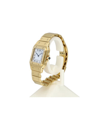 Cartier Santos de Cartier Galbée 34,8 automatic yellow gold white + box